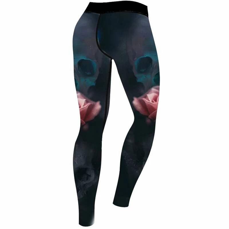 4AmazINK People Leggings - Skull Rose 2 4AmazINK People Leggings - Skull Rose - Image 2