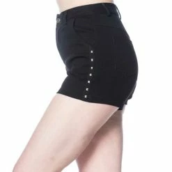 Banned Alternative Denim Shorts - Stud -TheRock Shop banned alternative denim shorts stud 13