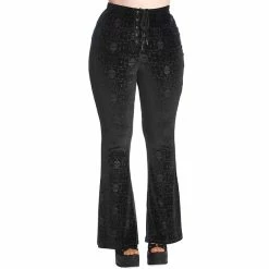 Banned Alternative Velvet Bell Bottoms - Dream Crusher