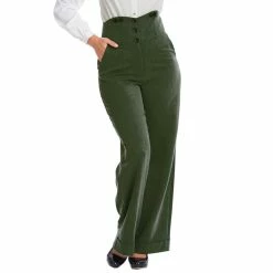 Banned Retro Marlene Trousers - Boss Olive
