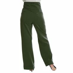 Banned Retro Marlene Trousers - Boss Olive -TheRock Shop banned retro marlene trousers boss olive3