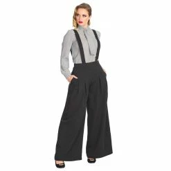 Banned Retro Marlene Trousers - Diamond Black