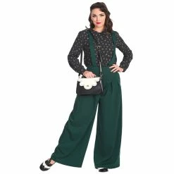 Banned Retro Marlene Trousers - Diamond Green -TheRock Shop banned retro marlene trousers diamond green4