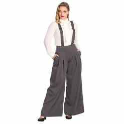 Banned Retro Marlene Trousers - Diamond Grey