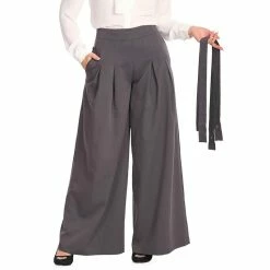 Banned Retro Marlene Trousers - Diamond Grey -TheRock Shop banned retro marlene trousers diamond grey3