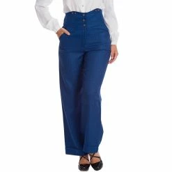 Banned Retro Marlene Trousers - Sassy Blue