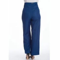Banned Retro Marlene Trousers - Sassy Blue -TheRock Shop banned retro marlene trousers sassy blue4