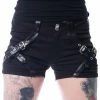 Chemical Black Denim Shorts - Cara