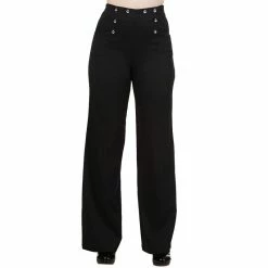 Dancing Days Flared Trousers - Stay Awhile Black