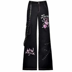 Dark In Love Baggy Trousers - Danger Bear -TheRock Shop dark in love baggy trousers danger bear6