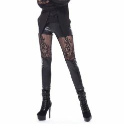 Dark In Love Leggings - Royal Flower