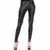 Devil Fashion Faux Leather Trousers - Evenfall