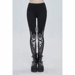 Devil Fashion Leggings - Baphomet Skull