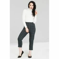 Hell Bunny Cigarette Trousers - Peebles -TheRock Shop hell bunny cigarette trousers peebles3