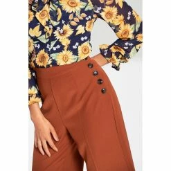 Hell Bunny Marlene Trousers - Ginger Swing -TheRock Shop hell bunny marlene trousers ginger swing4