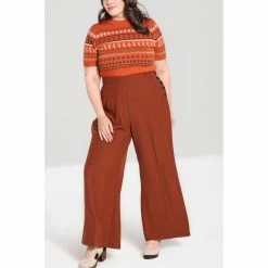 Hell Bunny Marlene Trousers - Ginger Swing -TheRock Shop hell bunny marlene trousers ginger swing5