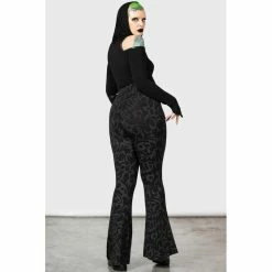 KILLSTAR Bell Bottom Trousers - Doom Tribe -TheRock Shop killstar bell bottom trousers doom tribe3