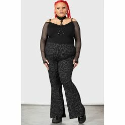 KILLSTAR Bell Bottom Trousers - Doom Tribe -TheRock Shop killstar bell bottom trousers doom tribe5