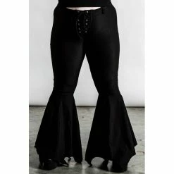Killstar Bell Bottom Trousers - Nyte Mystic -TheRock Shop killstar bell bottom trousers nyte mystic3