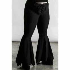 Killstar Bell Bottom Trousers - Nyte Mystic -TheRock Shop killstar bell bottom trousers nyte mystic4