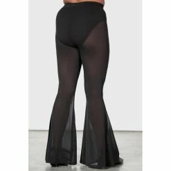 KILLSTAR Bell Bottom Trousers - Serpentine Powermesh -TheRock Shop killstar bell bottom trousers serpentine powermesh4
