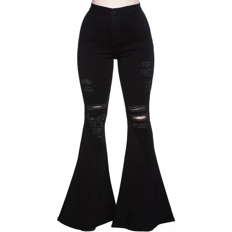 Killstar Bell Bottom Trousers - Sukie 1 Killstar Bell Bottom Trousers - Sukie