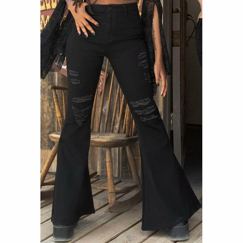 Killstar Bell Bottom Trousers - Sukie 5 Killstar Bell Bottom Trousers - Sukie - Image 5