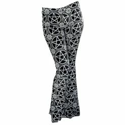 Killstar Bellbottom Trousers - Pentagram