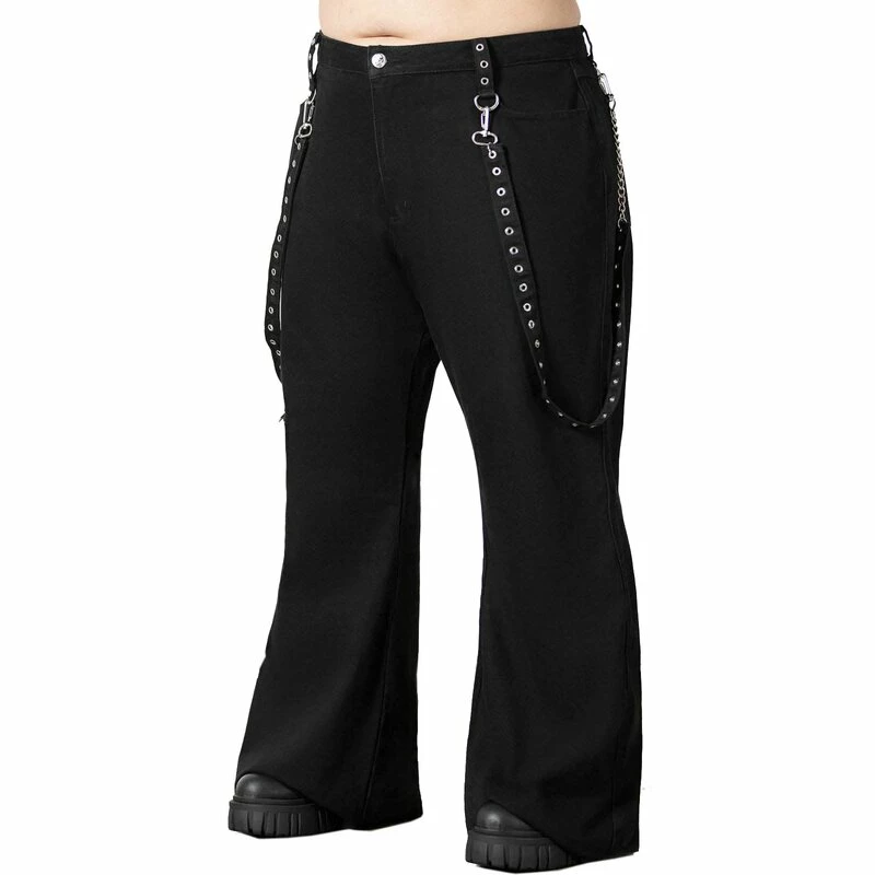 Killstar Denim Flared Trousers - Time Bomb 1 Killstar Denim Flared Trousers - Time Bomb