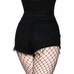 TheRock Shop -TheRock Shop killstar hot pants freya shorts black2