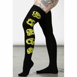 Killstar Knee High Socks - Heads Up