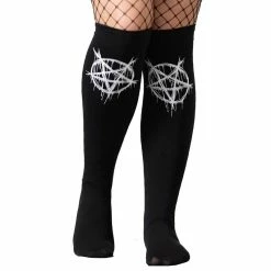 Killstar Knee High Socks - Penta Blood