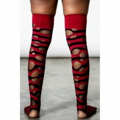 Killstar Knee Socks - Wretched Soul Blood -TheRock Shop killstar knee socks wretched soul blood3