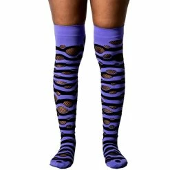 Killstar Knee Socks - Wretched Soul Plum