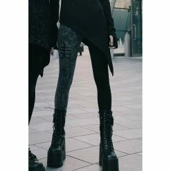 Killstar Leggings - Two-Faced Witch -TheRock Shop killstar leggings two faced witch 13