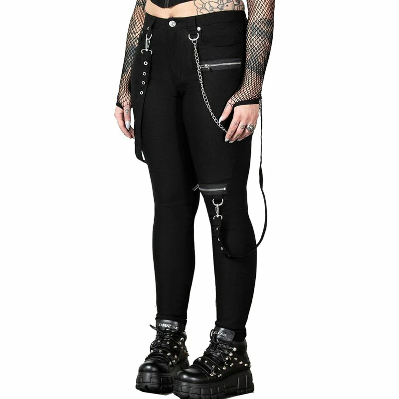 KILLSTAR Stretch Trousers - The Rave 1 KILLSTAR Stretch Trousers - The Rave