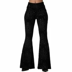 KILLSTAR Velvet Flared Trousers - Evil Eye