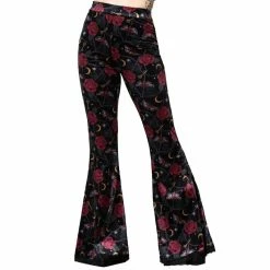 KILLSTAR Velvet Flared Trousers - Glinda