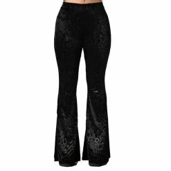 Killstar Velvet Flared Trousers - Magick Mourning
