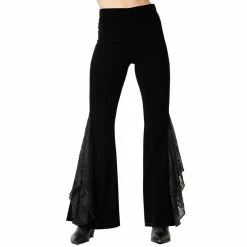 KILLSTAR Velvet Flared Trousers - Mahina