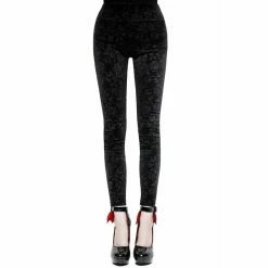 Killstar Velvet Leggings - Bite Me Black
