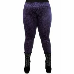 Killstar Velvet Leggings - Bite Me Purple -TheRock Shop killstar velvet leggings bite me purple5
