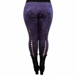 Killstar Velvet Leggings - Bite Me Purple -TheRock Shop killstar velvet leggings bite me purple6