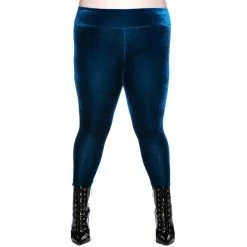 Killstar Velvet Leggings - Hematite Sapphire -TheRock Shop killstar velvet leggings hematite sapphire3