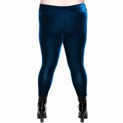Killstar Velvet Leggings - Hematite Sapphire -TheRock Shop killstar velvet leggings hematite sapphire4