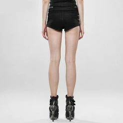 Punk Rave Denim Shorts - Control Freak -TheRock Shop punk rave denim shorts control freak 13