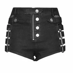 Punk Rave Denim Shorts - Control Freak -TheRock Shop punk rave denim shorts control freak 15