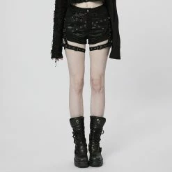 Punk Rave Denim Shorts - Devastation