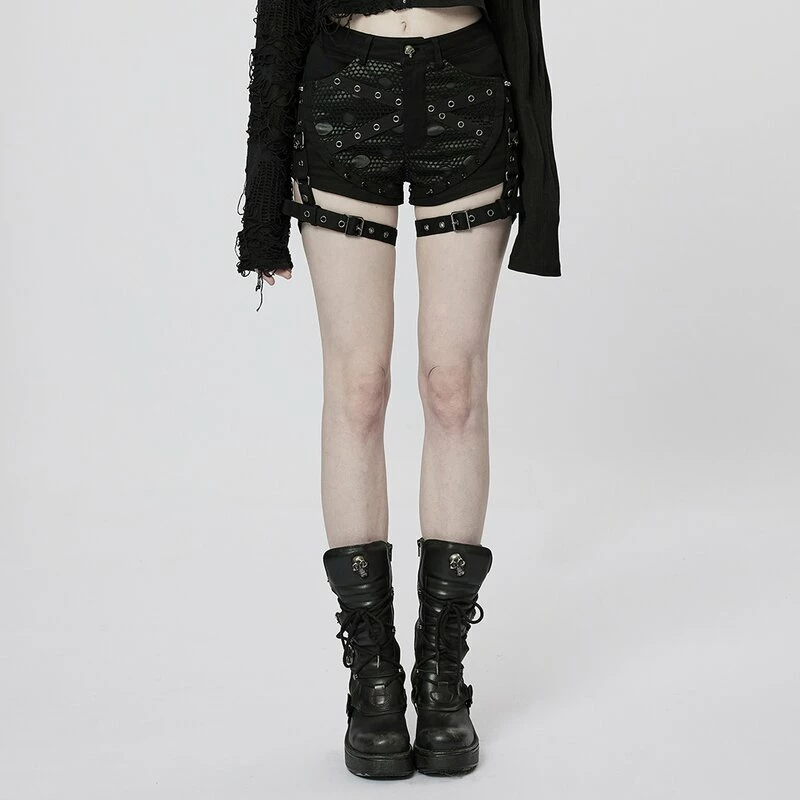 Punk Rave Denim Shorts - Devastation 1 Punk Rave Denim Shorts - Devastation