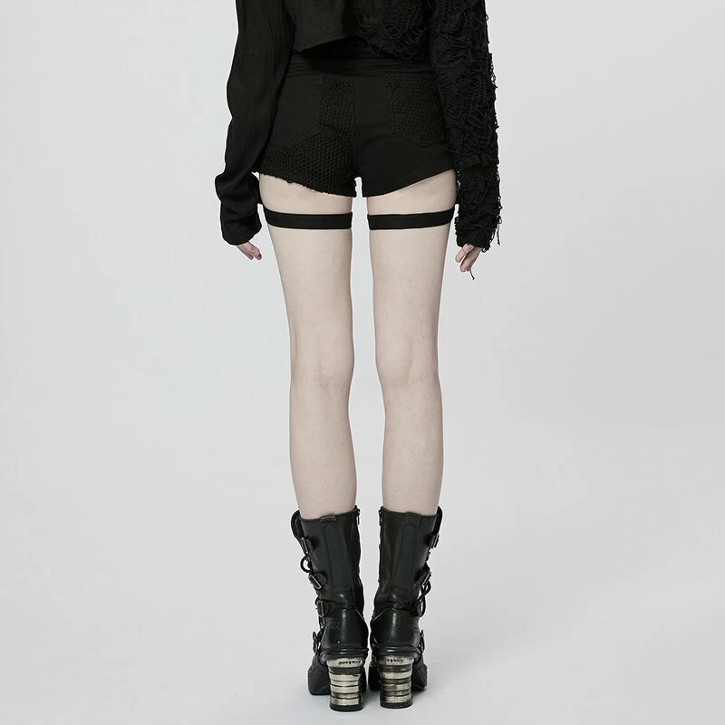 Punk Rave Denim Shorts - Devastation 3 Punk Rave Denim Shorts - Devastation - Image 3